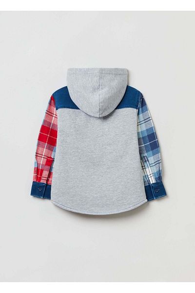 Ovs Housebrand Flannel Shirt With Fleece Hood