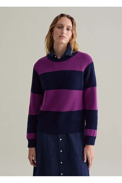 Ovs Striped Pullover With Raglan Sleeves