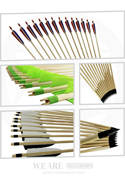 okcubaba Yarışma Puta Oku 1 Adet Kullanıma Hazır Geleneksel Yarışma Oku