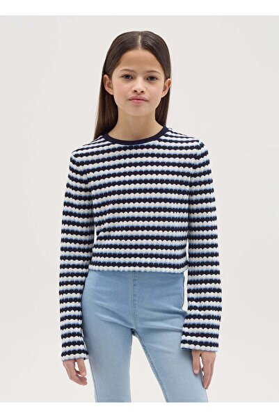 Ovs Long-Sleeved Jersey T-Shirt With Stripe Design