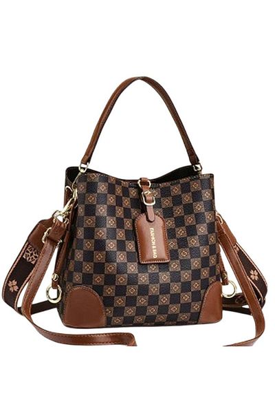 huitich Elegant Designer-Inspired Shoulder Bag for Women Luxury Patterned Crossbody Handbag with Adjustable