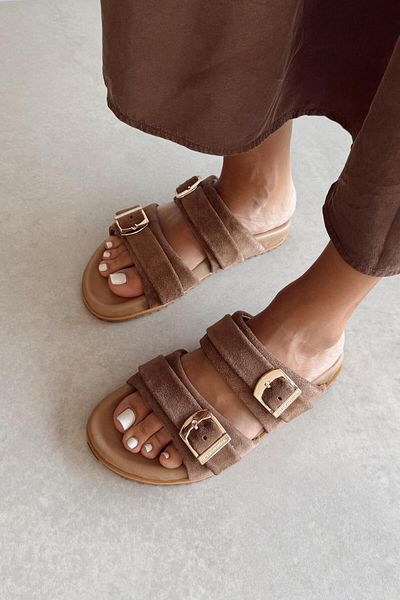 nope21shoess Peru Soil Genuine Leather Slippers