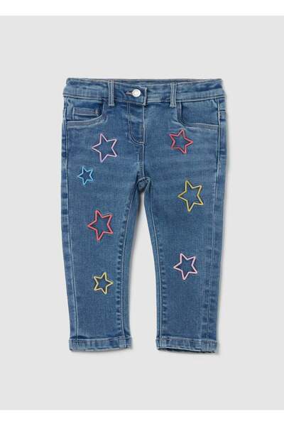 Ovs جينز مطرز بنجوم متعددة الألوان