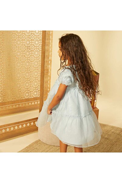 KIABI Ruffled tulle party dress BLUE