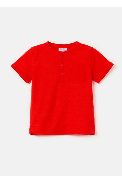 Ovs Textured Cotton T-Shirt With Pocket