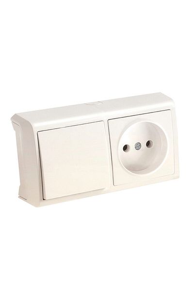Viko by Panasonic Horizontal Switch + Socket White Vera Viko