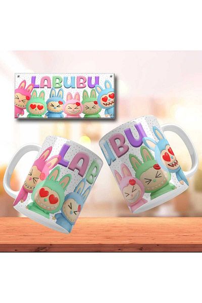 HobiShop Labuba Full Printed Porcelain Mug Cup Model 3