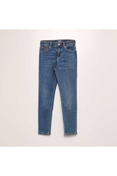 KIABI بنطال جينز ضيق بخمسة جيوب باللون الأزرق