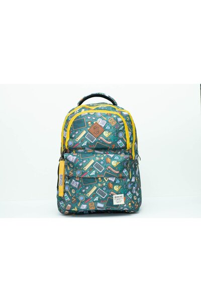 Smart Gate حقيبة ظهر مدرسية لحمل الأدوات المدرسية مقاس 15.6 بوصة، لون أخضر، S...