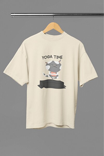 ArtYus تي شيرت رجالي/نسائي بأكمام قصيرة وطبعة يوجا تايم ترانسفير برقبة دائرية