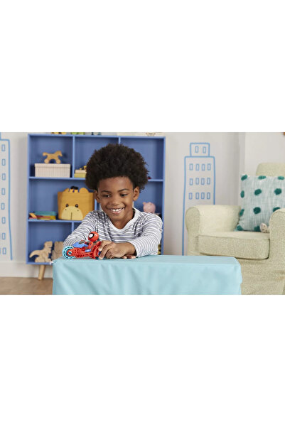 SPIDERMAN SPIDEY EXTRAORDINARY FRIENDS MOTORCYCLE SET AND SPIDEY FIGURE 10CM