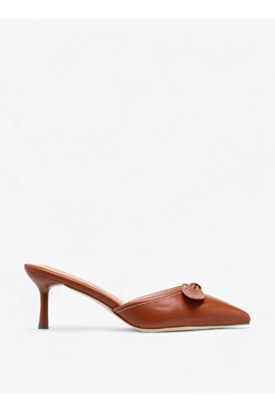 Flora Bella by Shoexpress Women Bow Accent Slip-On Mules with Flared Heels