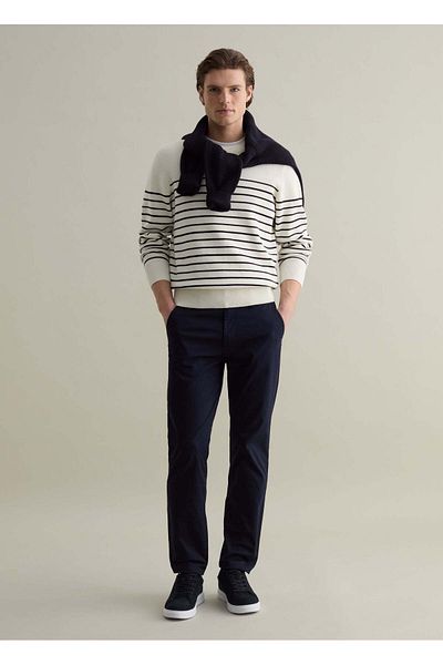 Ovs Slim-Fit Chinos In Stretch Twill