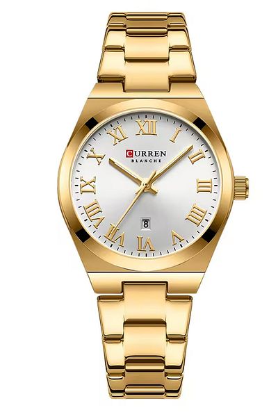 Fubena Curren 9095 Calendar Clip Lock Steel Women Wrist Watch