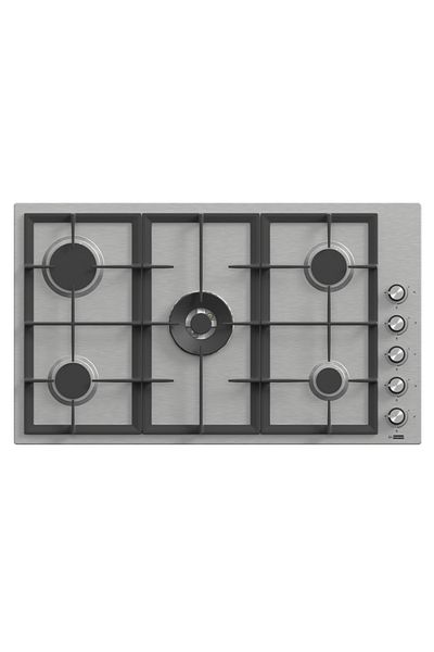 GL GENERAL 5 Burners Side keys Built in Cooker, 87x51cm, Iron Cast Stand, heavy Duty, Auto Burn, total Safety