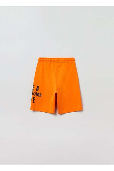 Ovs Kids Boy Short With Drawstring And Lettering Print
