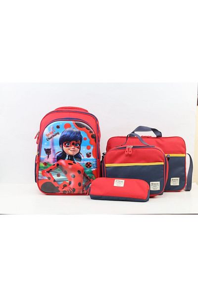 Smart Gate SG-9228 School Carrying lucky & charming Backpack Kids Bundle Red
