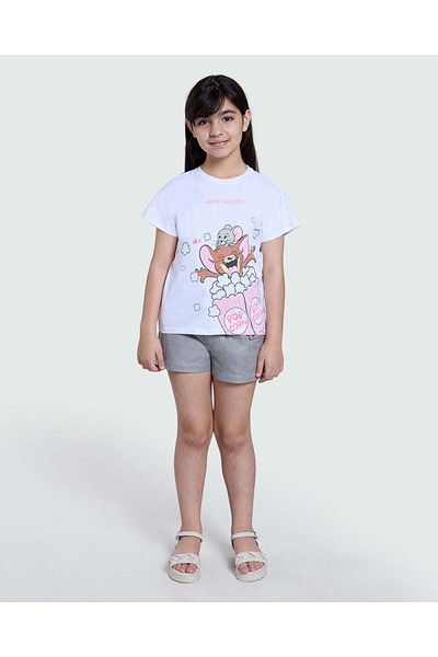 Ovs Light Grey Cargo Shorts For Teens By