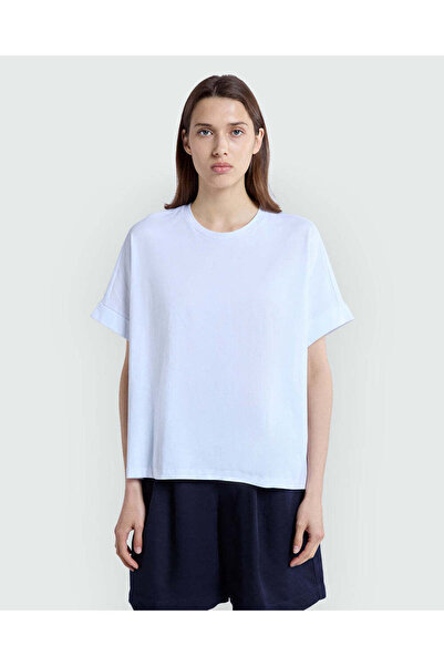 Ovs Woman Oversized Cotton Tee – Optical White