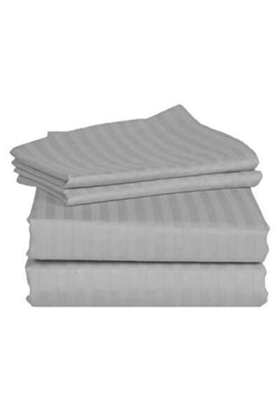 Pucioasa Damask bed sheet 240x260cm, Light grey