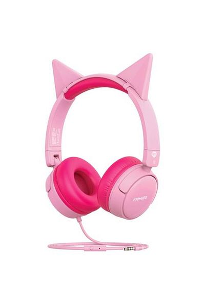 Promate KidSafe High-Fidelity Stereo Wired Kids Headphones with Audio Sharing Port