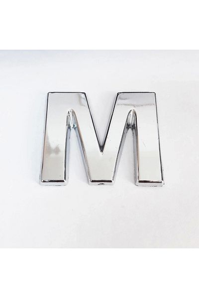 PRATİKOBA Cemax Letter m 3.75 cm with Chrome Adhesive