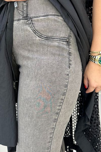 GÖKSEL Slim Fit Lycra Gray Jeans