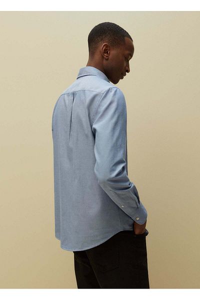 Ovs Piombo Regular-Fit Oxford Cotton Shirt