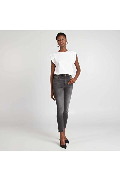 KIABI High-rise slim-fit jeans GREY
