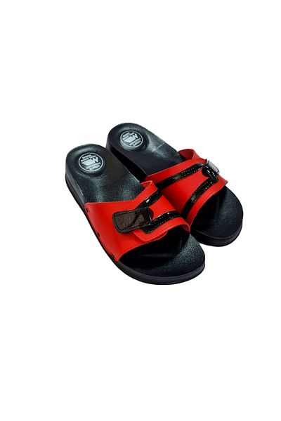 Wingmed Microfiber Leather Women's Orthopedic Slippers with Epilated Single Strap