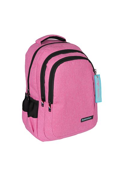 Relaxion Waterproof Multi-Eye School Backpack Pink 5054