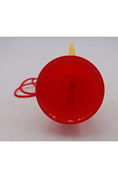 dalimag Set 50 Vuvuzele Curbate, Goarna, Tip Corn, Pentru Petreceri, Evenimente, Rosu, Varf Galben, 27 cm