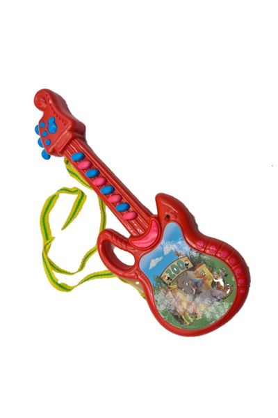 dalimag Toy Guitar for Kids with Neck Strap, Sounds, 30 cm, Red,
