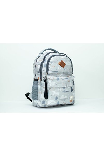 Smart Gate SG-9145 School Carrying Tree Leafs Backpack With USB Port 15.6 Beige