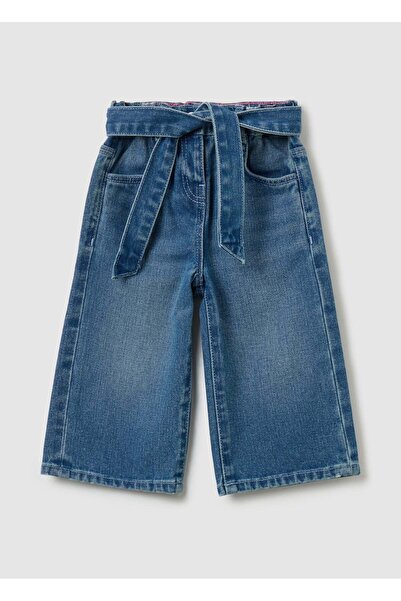 Ovs بنطال جينز واسع الساق مع حزام