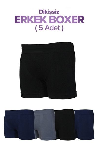 by İGP Men's 5 Li Economic Package Seamless Men Boxer Briefs