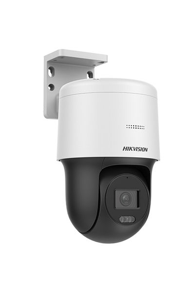 Hikvision Cameră IP MiniPT 2MP, lentilă de 2.8mm, IR și lumină albă 30m, Audio, PoE, IP66 -DS-2DE2C200MW-DE-F1-S7