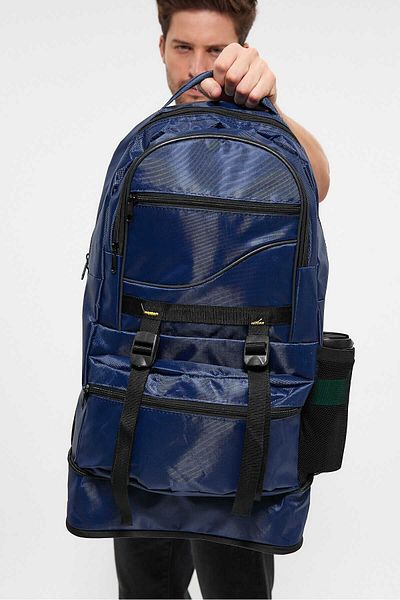 Weynes Μπλε Navy Unisex Αδιάβροχο Bellows Mountaineer Camping Traveling Earthquake Soldier Backpack WSB5052
