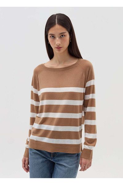Ovs Striped Top With Raglan Sleeves