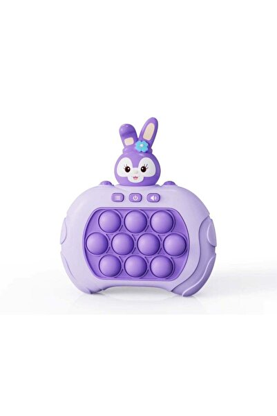 huitich Kids Cartoon Bunny Pop It Game Console Purple Fidget Toy with Light &...