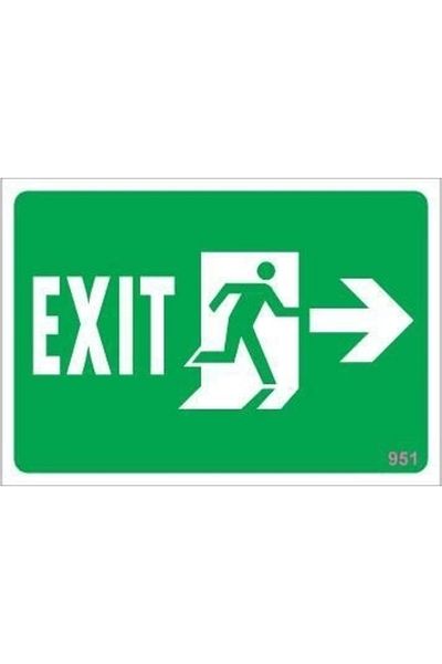 PRATİKOBA Fire Exit Warning Sign 17.5x25 CODE: 951