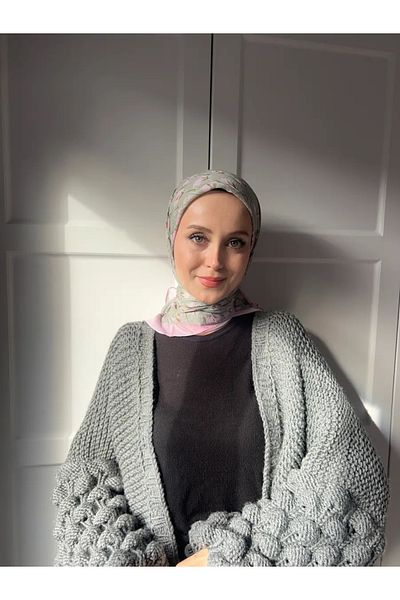 Modakaşmir Flower Spring Pattern Bamboo Scarf