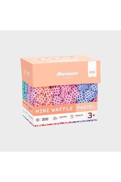 Marioinex Construction set, 300 pieces, pastel, Mini Waffles,