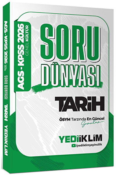 Yediiklim Yayınları 2026 Kpss Ags Genel Kültür Tarih Soru Dünyası
