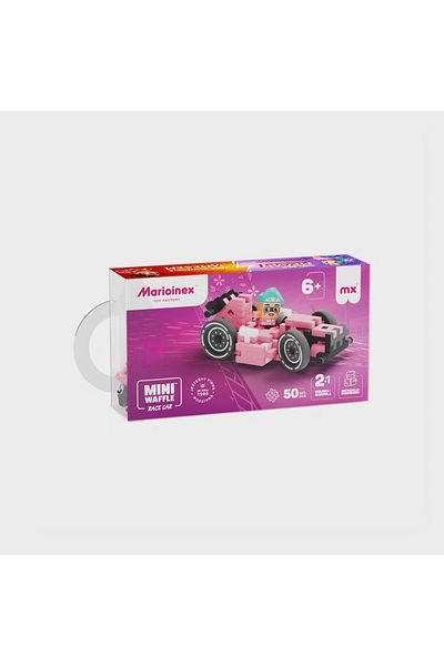 Marioinex Construction set, Cars, pink, 50 pieces, Mini Waffles,
