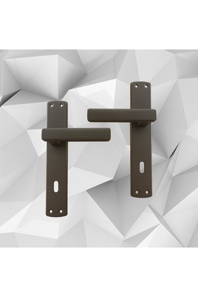 almital mobilya aksesuarları furniture accessories Almital Lusso Anthracite Mirrored Door Handle Room Door Handle