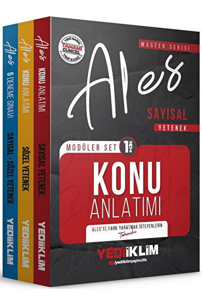 Yediiklim Yayınları 2026 Master Serisi Ales Sayısal Sözel Yetenek Modüler Set 5 Deneme 3 Kitap