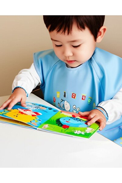 Baby-Kid Store Unisex Çocuk Okul Aktivite Önlüğü Su Geçirmez Silinebilir