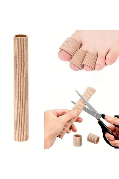 jetfast 15 cm Hand Foot Finger Protector Teo Fabric Covered Gel Silicone Tube Nail Ingrown Bone Protector