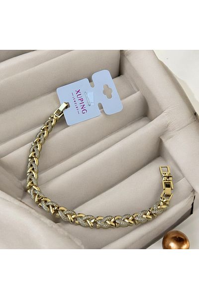 İNN JEWELLERY Xuping Bracelet Anti-Tarnish Antiallergic Spiral Figured (2 Years Importer Guarantee)